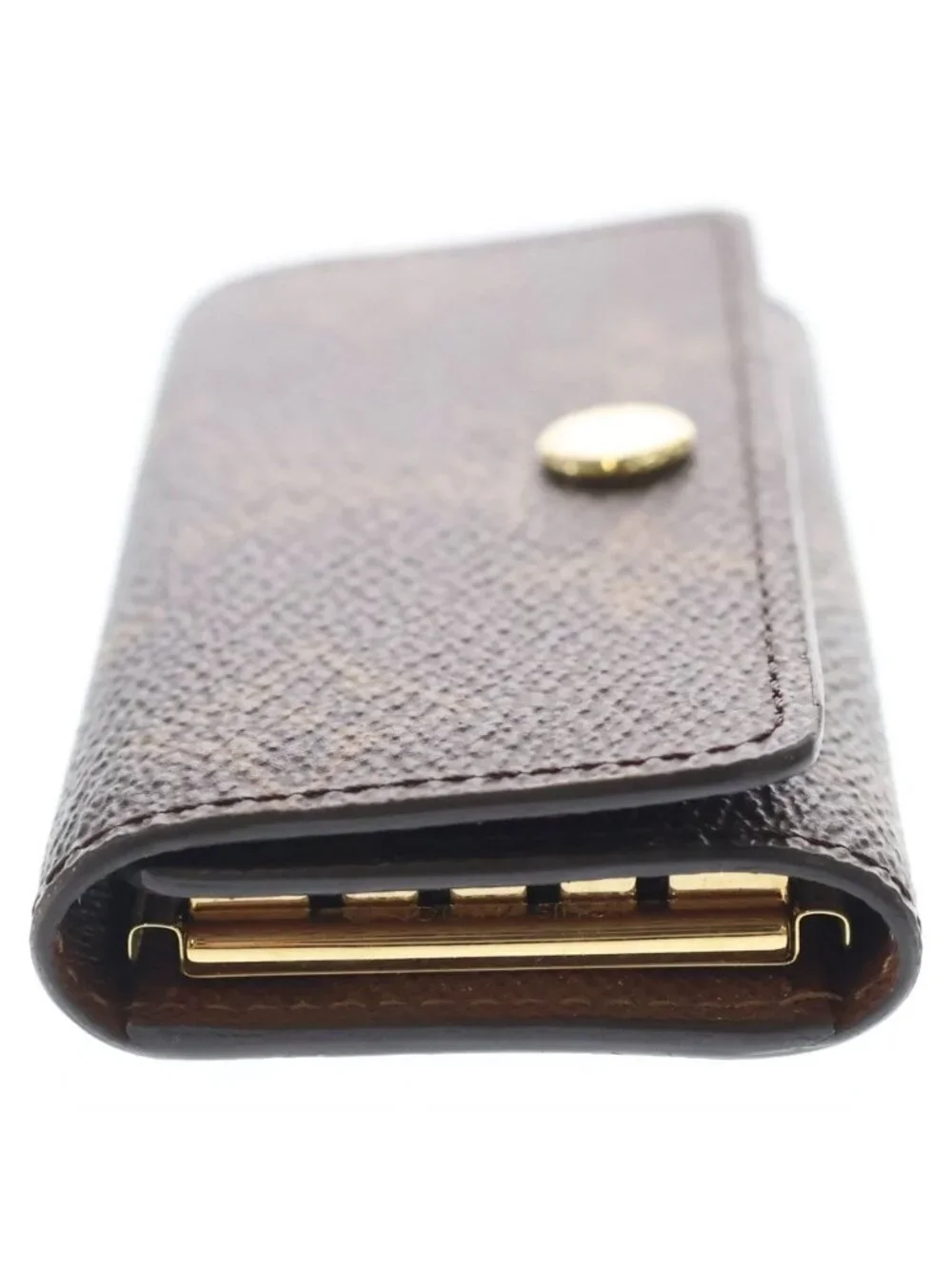 Louis Vuitton Monogram Multicles 4 Leather Key Case Brown Key Holder